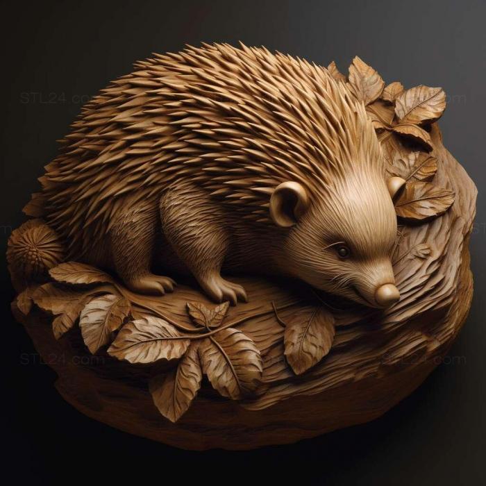 Nature and animals (st hedgehog 4, NATURE_920) 3D models for cnc